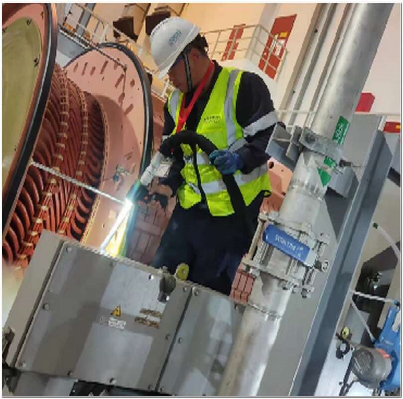 21MW西門子同步電機(jī)現(xiàn)場檢修、干冰清洗