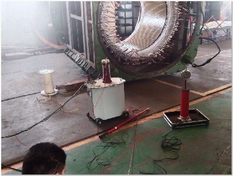 2700kw電機現(xiàn)場檢測照片